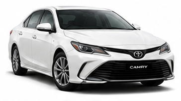White Toyota Camry executive saloon available for hire with Oberoi Tours